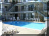 1800 ATLANTIC AVENUE - HAMILTON HOUSE CONDOS UNIT 206 - One bedroom, one bath condo located at the Hamilton Condos in North Wildwood. Sleeps 4, king bed and full sleep sofa. Efficiency style kitchen with fridge, stovetop, microwave, coffee maker and toaster. Amenities include ceiling fan, pool, gas grill, large flat screen television, wall a/c and one car assigned off street parking.  