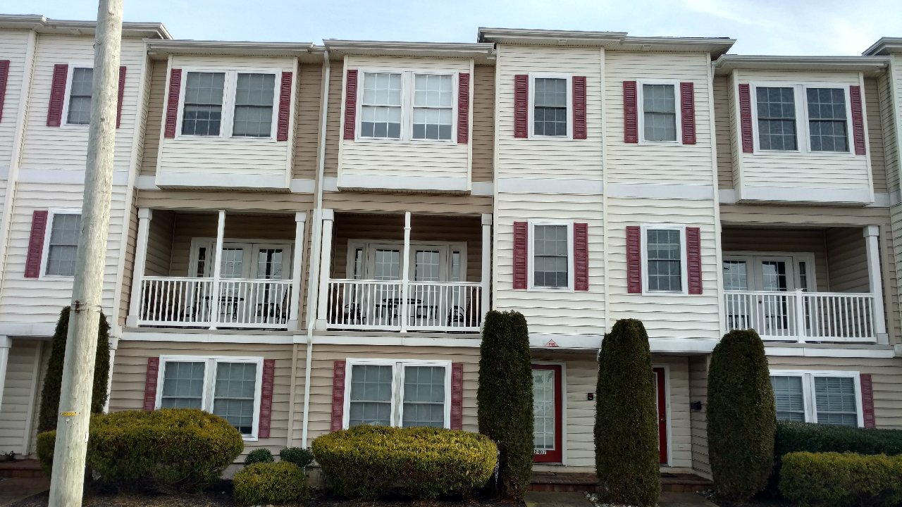 2405 SURF AVENUE - NORTH WILDWOOD SUMMER RENTALS WITH POOLS - Four bedroom, 2.5 bath townhome located on the same block as the beach and boardwalk in North Wildwood. Townhouse has a full kitchen with fridge, icemaker, range, dishwasher, disposal, coffeemaker, toaster, and blender. Amenities include central a/c, washer/dryer, wi-fi internet, balcony and two car off street parking, pool and outside shower. Sleeps 12; 2 queen, 2 full, 2 twin, and futon sleep sofa.