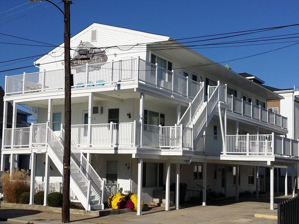 241 EAST CRESSE AVENUE #8  WILDWOOD SUMMER VACATION RENTALS - Comfortable 3rd floor condo with 2 bedrooms and 1 bath is best suited for families. Only 2 blocks to the beach and boardwalk, youll be at Friday night fireworks in no time! Don t worry about finding a place to park because the building features a parking space included with your rental. After a long day at the beach, de-sand in the outdoor shower and take advantage of the grill and outdoor dining area or go to Little Italy, which is across the street. Kids will love the puzzles and games. BEDDING: 2 Doubles, 2 Singles & 1 Double Sofa Bed; Sleeps 6. NO SMOKING / NO PETS. Wildwood Rentals, North Wildwood Rentals, Wildwood Crest Rentals and Diamond Beach Rentals in all price ranges for weekly, monthly, seasonal and weekend vacation rentals plus Wildwood real estate sales of homes, condos, vacation and investment properties in and around Wildwood New Jersey. We offer over 400 properties plus exclusive vacation homes so you can book the shore rental of your choice online and guarantee your vacation at the Shore. Rent with confidence at Island Realty Group!