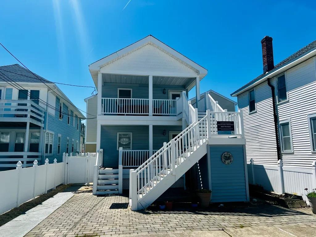 414 EAST 17TH AVENUE  UNIT 1 - NORTH WILDWOOD SUMMER VACATION RENTALS at WILDWOODRENTS.COM managed by ISLAND REALTY GROUP - Welcome to your perfect beachside getaway in North Wildwood! This charming property is ideal for a family of up to 7 guests, offering 2 bedrooms and 2 full bathrooms for your comfort and convenience. As you step inside, you'll find a cozy and well-appointed space featuring a variety of sleeping arrangements including a Queen bed, full/twin bunk, and double Sofa bed,. The property is fully furnished and equipped with modern amenities to ensure a relaxing stay. The kitchen is a chef's dream with a dishwasher, microwave, disposal, toaster, blender, stove, full-size refrigerator, oven, Keurig coffee maker, and all the necessary cookware and dinnerware. Whether you're preparing a quick snack or a gourmet meal, you'll find everything you need right at your fingertips. Stay cool and comfortable with central AC and ceiling fans throughout the property. Entertainment options abound with cable TV, high-speed internet, and 2 Smart TVs with streaming services for your viewing pleasure. After a fun day at the beach, rinse off in the convenient outdoor shower and relax on the deck with deck furniture, enjoying the fresh sea breeze. Beach equipment including 4 beach chairs is provided for your enjoyment. Parking is a breeze with 2 designated parking spaces available. This property is smoke-free and does not allow pets. Tenants bring their own linens. A washer/dryer is available for your convenience. Experience the best of North Wildwood from this fantastic beachside retreat. Book your stay today and create unforgettable memories with your loved ones in this beautiful coastal paradise! - North Wildwood Rentals, Wildwood Rentals, Wildwood Crest Rentals and Diamond Beach Rentals in all price ranges for weekly, monthly, seasonal and weekend vacation rentals plus Wildwood real estate sales of homes, condos, vacation and investment properties in and around Wildwood New Jersey. We offer over 400 properties plus exclusive vacation homes so you can book the shore rental of your choice online and guarantee your vacation at the Shore. Rent with confidence at Island Realty Group! Visit www.wildwoodrents.com to book online or call our office at 609.522.4999. Our office at 1701 New Jersey Avenue in North Wildwood is open 7 days a week!