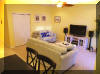 415 EAST STOCKTON ROAD #203 at the OCEAN BREEZE CONDOMINIUMS - Beach block vacation home with 4 bedrooms, two baths located steps from the beach. Full kitchen has range, fridge, icemaker, disposal, dishwasher, microwave, coffeemaker, toaster, blender. Sleeps 10; 2 queen beds, full bed, and 2 twins (bunk), queen sleep sofa. Amenities include central a/c, washer/dryer, elevator, outside shower, pool, and wifi internet. Off street garage parking for 2 cars.