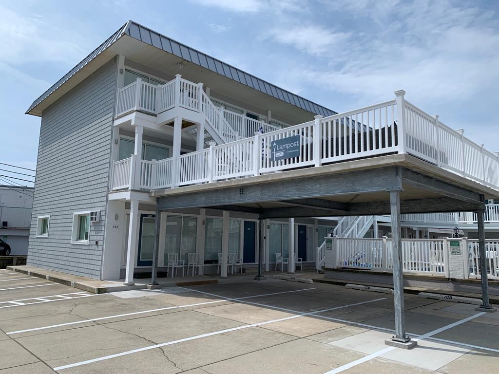 442 EAST 21ST AVENUE - LAMPOST CONDOS #209 - NORTH WILDWOOD SUMMER VACATION RENTALS AT THE BOARDWALK - You can't get much closer than this to the beautiful beach and boardwalk of North Wildwood. 442 EAST 21ST AVENUE - LAMPOST CONDOS #209 - NORTH WILDWOOD BEACHBLOCK SUMMER VACATION RENTALS AT THE BOARDWALK at WILDWOODRENTS.COM  - You can't get much closer than this to the beautiful beach and boardwalk of North Wildwood. Two bedroom, one bath condo located at the Lampost Condominiums in North Wildwood. Unit has a kitchen with stovetop, fridge, microwave, toaster, toaster over Keurig duo/coffeemaker, blender. Amenities include pool, balcony, central a/c, coin op washer/dryer, wifi, and 2 car off street parking. Sleeps 6: queen, full/twin bunk, double sleep sofa. North Wildwood Rentals, Wildwood Rentals, Wildwood Crest Rentals and Diamond Beach Rentals in all price ranges for weekly, monthly, seasonal and weekend vacation rentals plus Wildwood real estate sales of homes, condos, vacation and investment properties in and around Wildwood New Jersey. We offer over 400 properties plus exclusive vacation homes so you can book the shore rental of your choice online and guarantee your vacation at the Shore. Rent with confidence at Island Realty Group! Visit www.wildwoodrents.com to book online or call our office at 609.522.4999. Our office at 1701 New Jersey Avenue in North Wildwood is open 7 days a week!