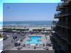 SEACREST TOWERS in NORTH WILDWOOD  600 KENNEDY DRIVE #405 - One bedroom, one bath condo located at the Seacrest Towers Oceanfront Condominiums in North Wildwood. Unit offers full kitchen with fridge, range, stovetop, dishwasher, toaster, microwave, blender, and coffeemaker. Sleeps 6; 2 queen beds queen sleep sofa. Ocean view from the side of the building. Amenities include pool, central a/c, outside shower, elevator, common area washer/dryer, one car off street assigned parking and WiFi in the lobby.