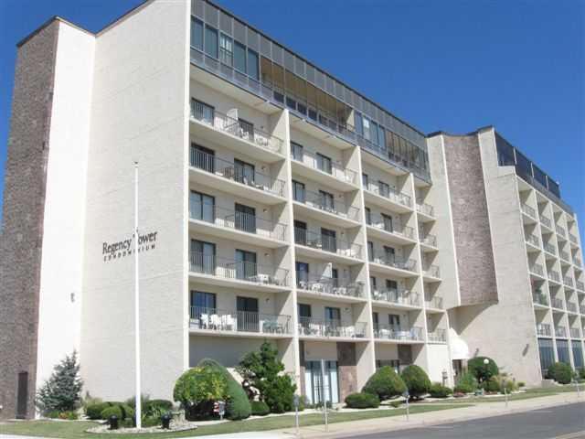 Regency Tower Rentals at 500 Kennedy Drive in North Wildwood - Unit 638-639 - Oceanfront! Pool/sunset view from rear of unit! Two bedroom/two bath at the Regency Towers Condominiums. Condo has a full kitchen with range, fridge, dishwasher, microwave, coffeemaker, toaster. Sleeps 6; queen, 2 twin, and sleep sofa. Amenities include pool, gas bbq, central a/c, coin op washer/dryer, loading dock, 2 elevators, security, common area wifi, one car off street parking. Regency Towers Rentals in North Wildwood New Jersey. This beautiful complex is located directly in front of the beach in North Wildwood. There is an Olympic sized pool with huge sun-drenched sundeck offering wonderful ocean views and a great vantage point for the Friday Night Fireworks. 