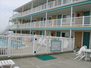 MONTEREY RESORT RENTALS ON THE BEACH IN WILDWOOD CREST - One bedroom, one bath located at the Monterey Condominiums, a beachfront condominium complex complete with pool and unbelievable views.